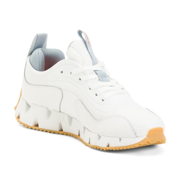 NEW REEBOK Zig Dynamica Sneakers White/orange for women 4254 4S2 - Picture 2 of 6
